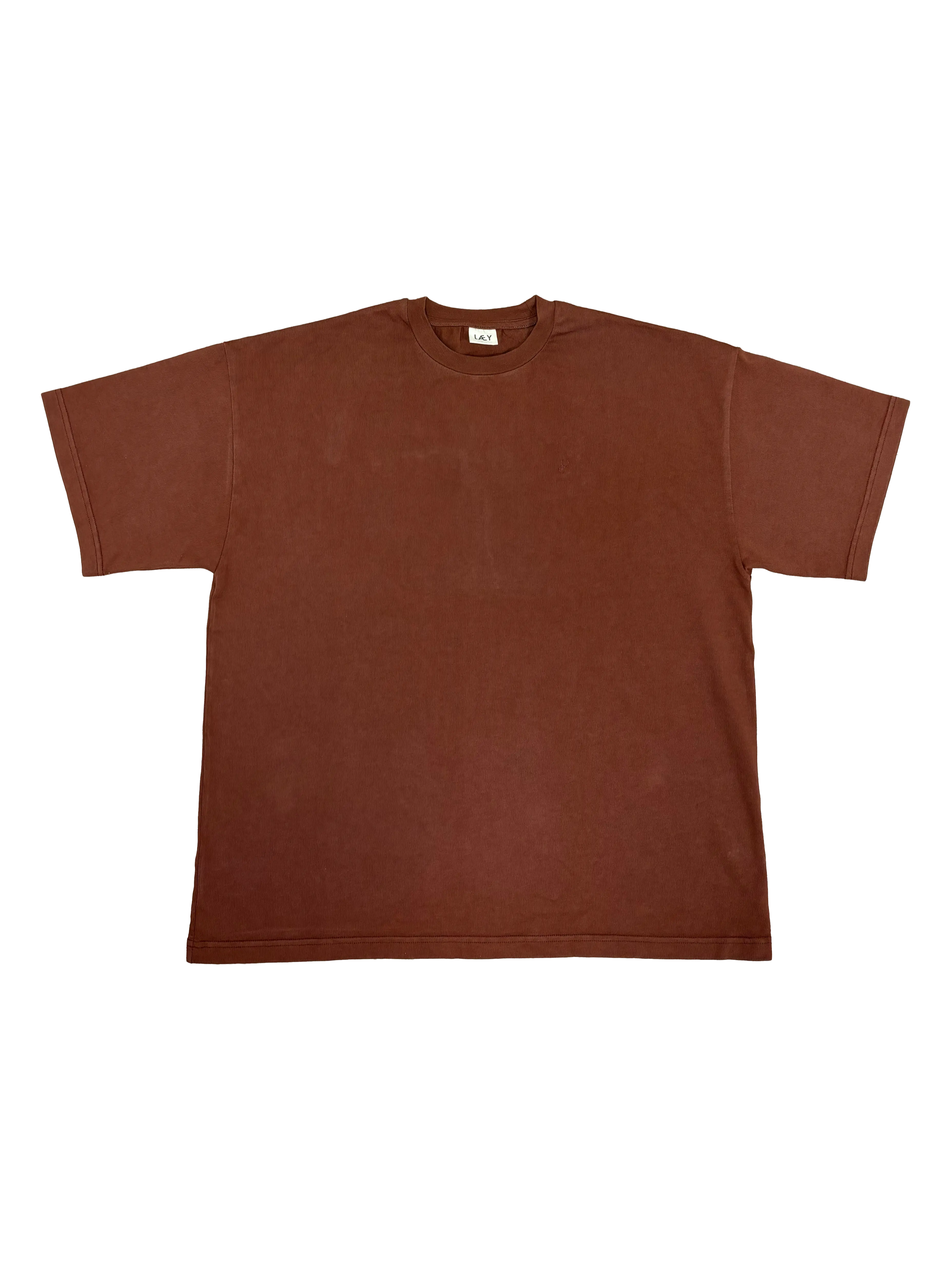 heavyweight tshirt braun braille design laey