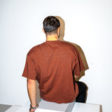 heavyweight tshirt brown backdesign braille